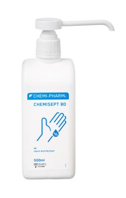 CHEMI-PHARM CHEMISEPT 80 KÄTE ANTISEPTIKUM PUMBAGA 500ML