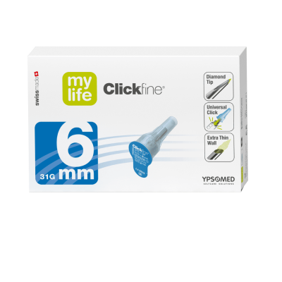 PENSÜSTLI NÕELAD CLICKFINE 31G X 6 MM N100 SININE