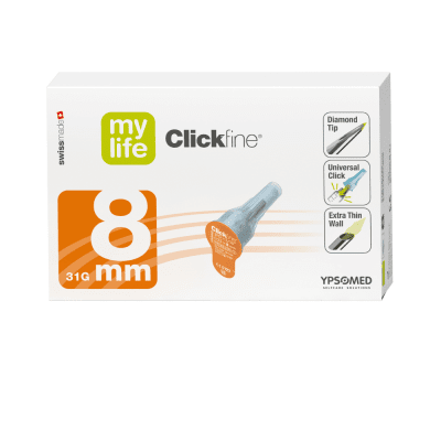 PENSÜSTLI NÕELAD CLICKFINE 31G X 8 MM N100 ORANZ