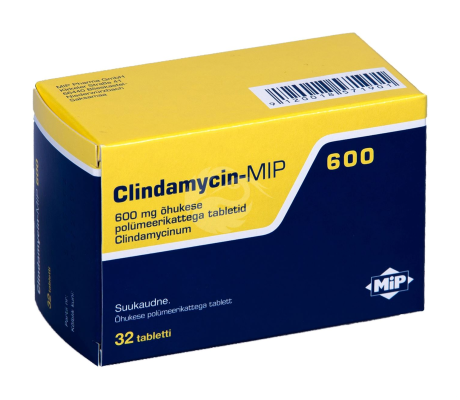 CLINDAMYCIN - MIP 600 ÕHUKE POLÜMEERKATTEGA TBL 600MG N32