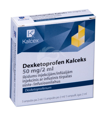 DEXKETOPROFEN KALCEKS SÜSTE-/INFUSIOONILAHUS 25MG 1ML 2ML N5