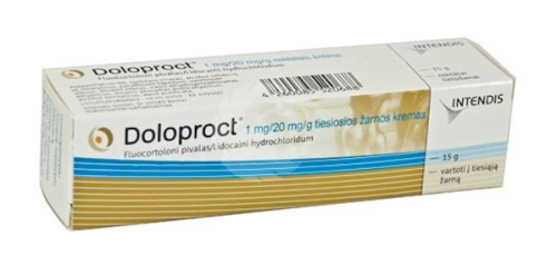DOLOPROCT 1MG/20MG/G REKTAALKREEM REKTAALKREEM 1MG+20MG 1G 15G N1