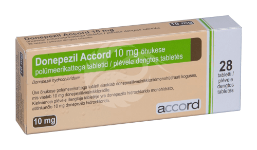 DONEPEZIL ACCORD ÕHUKE POLÜMEERKATTEGA TBL 10MG N28