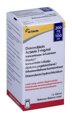 DOXORUBICIN ACTAVIS INFUSIOONI KONTSENTRAAT 2MG 1ML 100ML N1