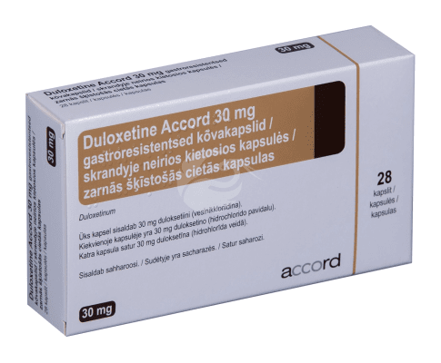 DULOXETINE ACCORD GASTRORESIST KÕVAKAPS 30MG N28