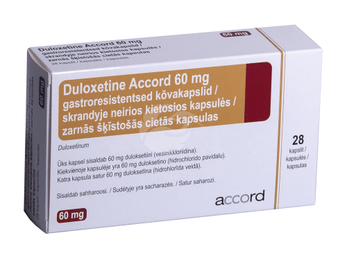 DULOXETINE ACCORD GASTRORESIST KÕVAKAPS 60MG N28