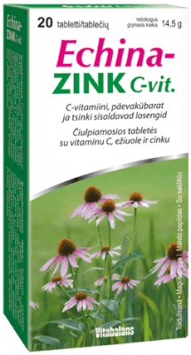 ECHINA ZINK+VITAMIIN C TBL N20