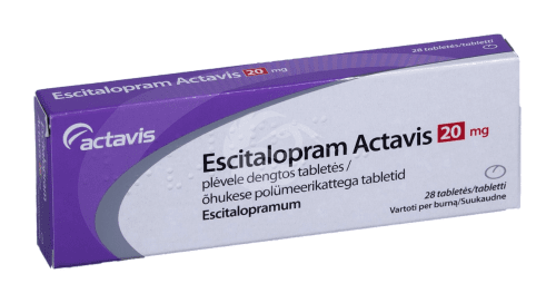 ESCITALOPRAM ACTAVIS ÕHUKE POLÜMEERKATTEGA TBL 20MG N28