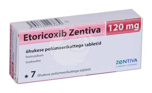 ETORICOXIB ZENTIVA 120 MG ÕHUKE POLÜMEERKATTEGA TBL 120MG N7