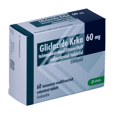 GLICLAZIDE KRKA 60 MG TOIMEAINET MODIFITSEERITULT VABASTAV TBL 60MG N60