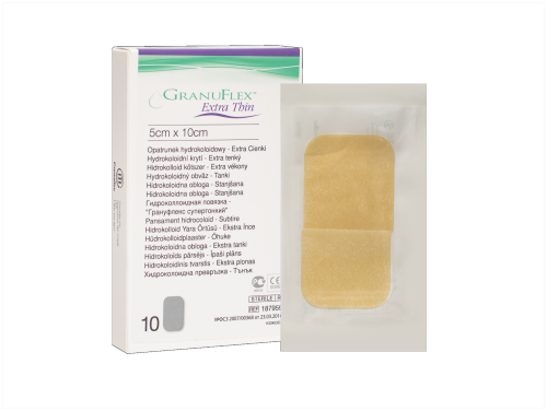 GRANUFLEX EXTRATHIN HÜDROKOLL. PLAASTER 5X10CM STERIILNE N10