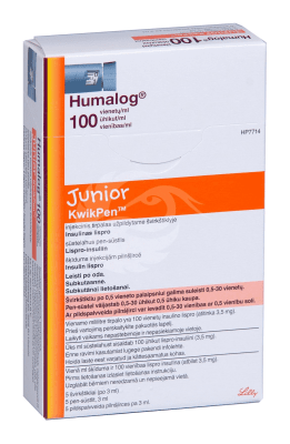 HUMALOG JUNIOR KWIKPEN SÜSTELAHUS PEN-SÜSTLIS 100ÜHIK 1ML 3ML N5