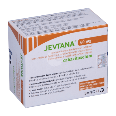 JEVTANA INFUSIOONI KONTSENTRAAT JA LAHUSTI 60MG 1.5ML 1.5ML N1, LAHUSTI 4.5 ML
