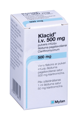 KLACID I.V. INFUSIOONI KONTSENTRAAT PULBER 500MG N1