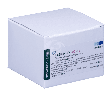 KLERIMED 500MG ÕHUKE POLÜMEERKATTEGA TBL 500MG N98