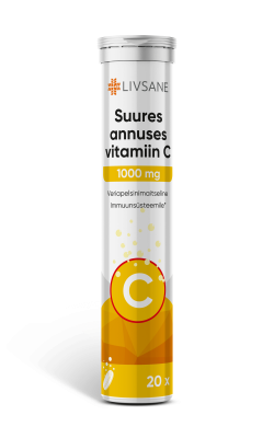 LIVSANE VITAMIIN C LAHUSTUV TBL 1000MG TUGEVATOIMELINE N20