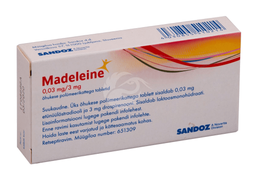 MADELEINE ÕHUKE POLÜMEERKATTEGA TBL 3MG+0.03MG N21