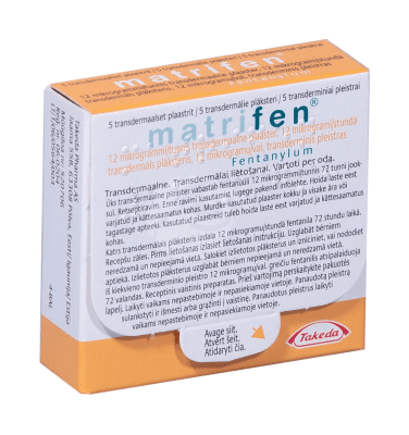 MATRIFEN TRANSDERMMAALNE PLAASTER 12MCG 1H N5