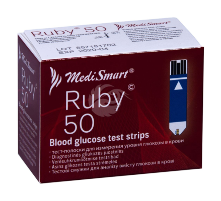 TESTRIBAD MEDISMART RUBY N50 (GLÜKOMEETRI)