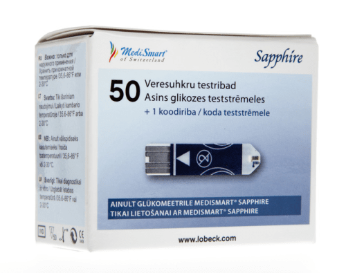 TESTRIBAD MEDISMART SAPPHIRE N50 (GLÜKOMEETRI)