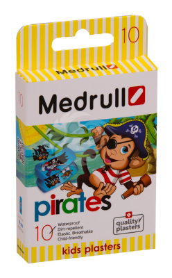 MEDRULL PIRATES PLAASTER 25X57MM LASTELE VEEKINDEL N10