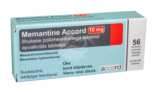 MEMANTINE ACCORD ÕHUKE POLÜMEERKATTEGA TBL 10MG N56