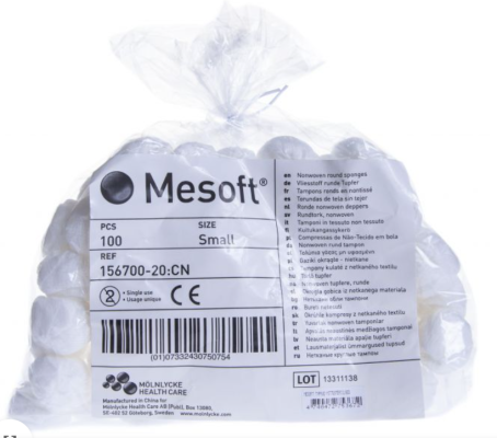MESOFT TUPS S VÄIKE STERIILNE N100