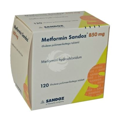 METFORMIN SANDOZ 850 MG ÕHUKE POLÜMEERKATTEGA TBL 850MG N120