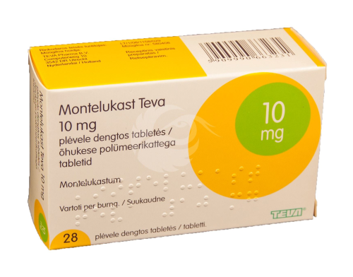 MONTELUKAST TEVA ÕHUKE POLÜMEERKATTEGA TBL 10MG N28