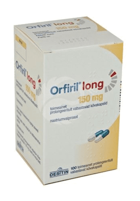 ORFIRIL LONG 150 MG TOIMEAINET PROLONGEERITULT VABASTAV KÕVAKAPSEL 150MG N100