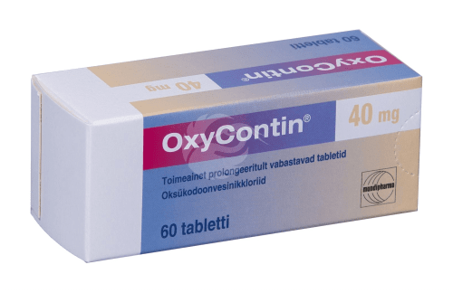 OXYCONTIN 40 MG TOIMEAINET PROLONGEERITULT VABASTAV TBL 40MG N60