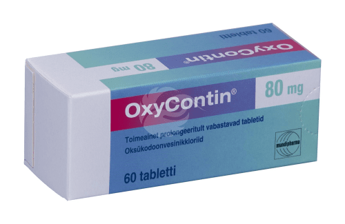 OXYCONTIN 80 MG TOIMEAINET PROLONGEERITULT VABASTAV TBL 80MG N60