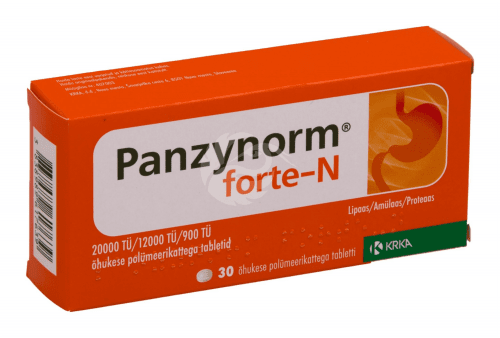 PANZYNORM FORTE-N ÕHUKE POLÜMEERKATTEGA TBL 20000ÜHIK+12000ÜHIK+900ÜHIK N30
