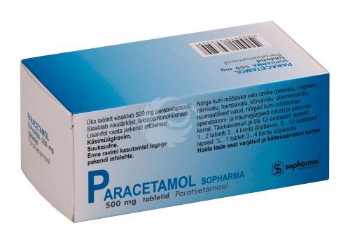 PARACETAMOL SOPHARMA TBL 500MG N100