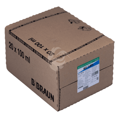 POTASSIUM CHLORIDE BRAUN 7.45% INFUSIOONI KONTSENTRAAT 7.45% 100ML N20