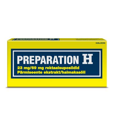 PREPARATION H REKTAALSUPOSIIT 23MG+69MG N12