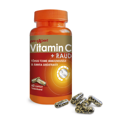 Pro Expert Vitamiin C+raud TR kapslid 250mg+25mg N60