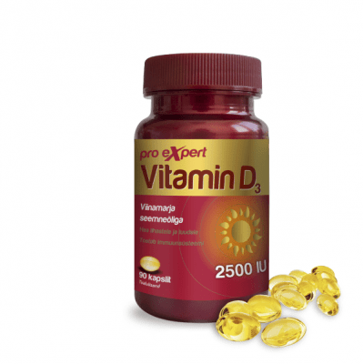 Pro Expert Vitamiin D õlikapslid 2500IU N90