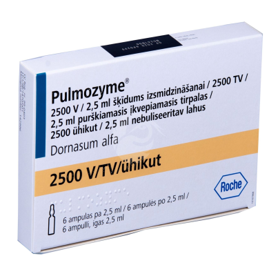 PULMOZYME NEBULISEERITAV LAHUS 1MG 1ML 2.5ML N6