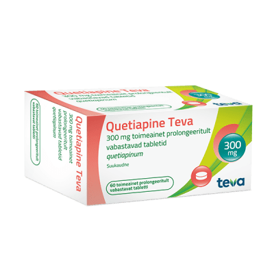 QUETIAPINE TEVA TOIMEAINET PROLONGEERITULT VABASTAV TBL 400MG N60