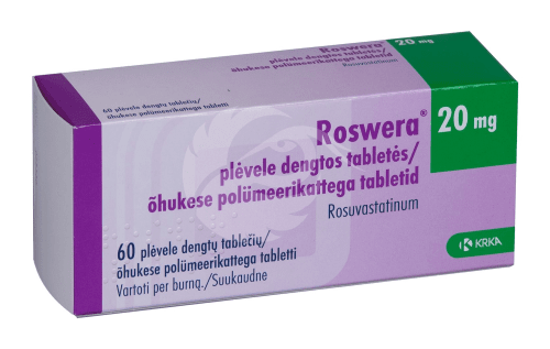 ROSWERA 20 MG ÕHUKE POLÜMEERKATTEGA TBL 20MG N60
