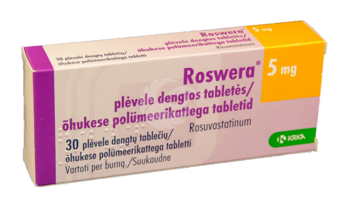 ROSWERA 5 MG ÕHUKE POLÜMEERKATTEGA TBL 5MG N30