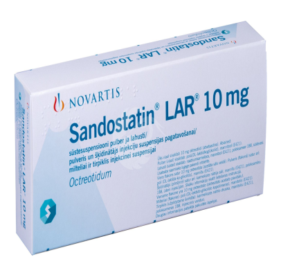 SANDOSTATIN LAR SÜSTE SUSPENSIOON ENSOONI PULBER JA LAHUSTI 10MG N1