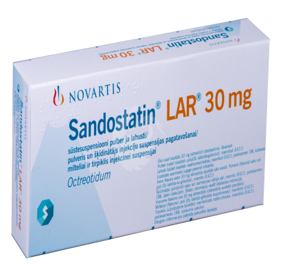 SANDOSTATIN LAR SÜSTE SUSPENSIOON ENSOONI PULBER JA LAHUSTI 30MG N1