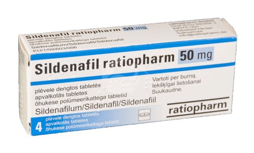 SILDENAFIL RATIOPHARM ÕHUKE POLÜMEERKATTEGA TBL 50MG N4