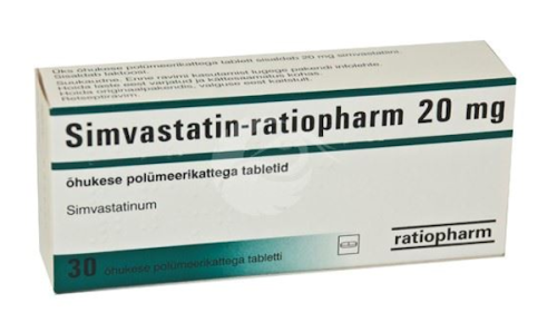 SIMVASTATIN-RATIOPHARM ÕHUKE POLÜMEERKATTEGA TBL 20MG N30