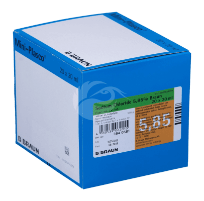 SODIUM CHLORIDE BRAUN 5.85% INFUSIOONI KONTSENTRAAT 5.85% 20ML N20