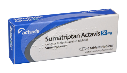 SUMATRIPTAN ACTAVIS KAETUD TBL 50MG N6