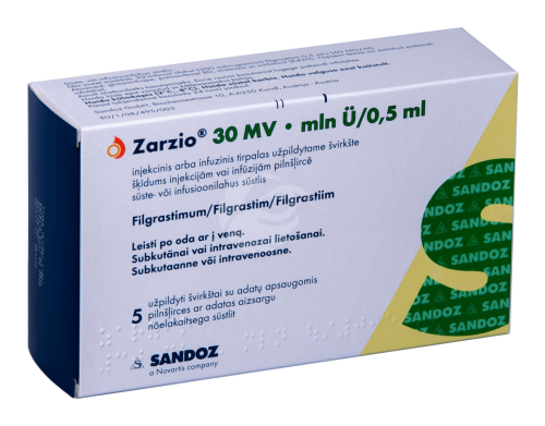 ZARZIO SÜSTE-/INFUSIOONILAHUS SÜSTLIS 300MCG 0.5ML 0.5ML N5