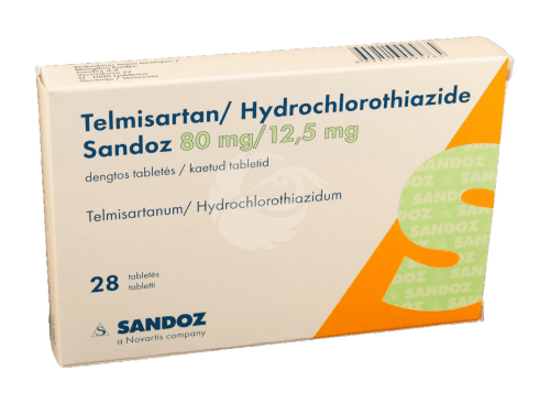 TELMISARTAN /HYDROCHLOROTHIAZIDE SANDOZ KAETUD TBL 80MG+12.5MG N28